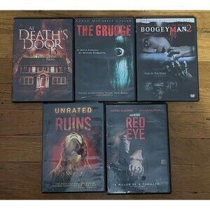 DVD movies 5 At deaths door ,the grudge, boogeyman 2, the ruins,  red eye